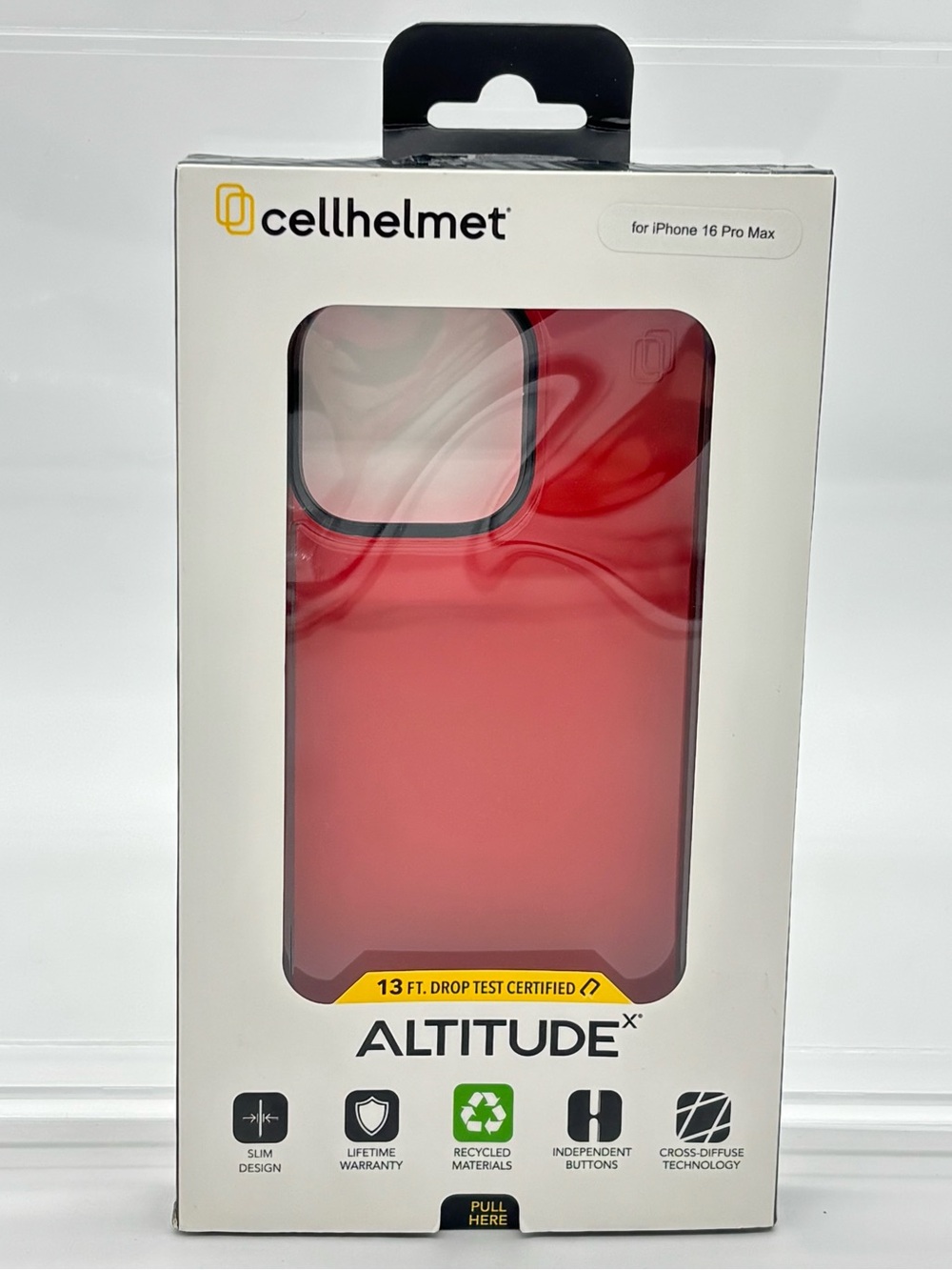 iPhone 16 Pro Max Case Red Drop Tested Protection Slim No Slip Grip Cover New